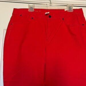 Bright orange jeans from Talbots 16w curvy fit slim ankle NEw NWT